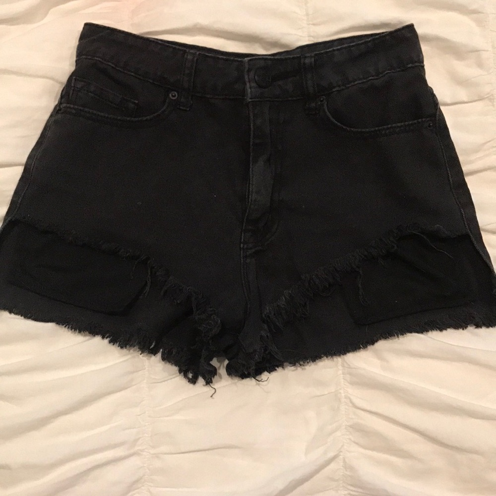 bdg hi low rise shorts